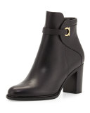 Florian Leather 70mm Ankle Boot, Black