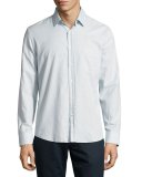 John T Standard-Cut Oxford Shirt, Light Blue