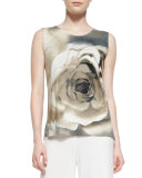Watercolor Rose Tank, Plus Size
