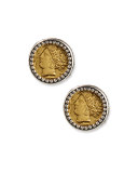 Carved Bronze Arethusa Earrings