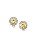 Canary Cubic Zirconia Stud Earrings