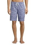 Paisley Swim Trunks, Navy