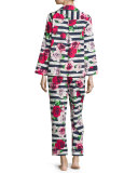 printed lawn long pajama set