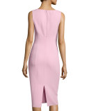 Sleeveless Scoop-Neck Sheath Dress, Ballerina