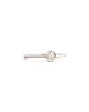 18k White Gold Diamond Solitaire Station Ring