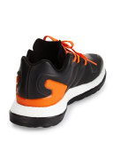 Pure Boost Leather Sneaker, Black/Orange