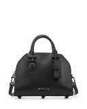 Holly Leather Satchel Bag, Black