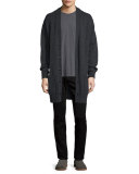 Essential Five-Pocket Stretch-Twill Pants, Black