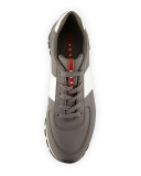 Leather & Nylon Running Sneaker
