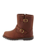 Harwell Leather Buckle-Trim Boot, Stout, Youth