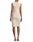 Eano L Stretch-Suede Sheath Dress