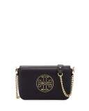 Isabella Leather Clutch Bag, Black