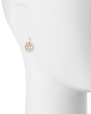 18K Yellow Gold & Diamond Floral Drop Earrings
