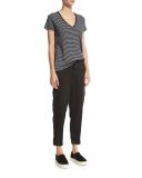 Striped V-Neck Tee