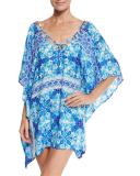 True Blue Caftan Coverup