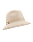 Ingrid Velvet Felt Fedora Hat, Oats