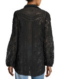 Jill Embroidered Lace Peasant Top