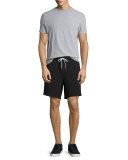 Drawstring Tech Sweat Shorts, Gray