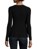 Cashmere Peplum Sweater