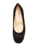 Flynn Beaded Fringe Pump, Black