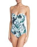 Sea Tree Bustier One-Piece Swimsuit