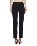 Wool-Blend Pull-On Ankle Pants, Navy