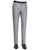 Sienna Contemporary-Fit Twill Trousers, Light Gray