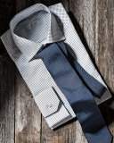 Contemporary Fit Micro-Dot Woven Dress Shirt, Multi