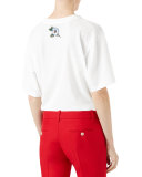 Gucci-Print Cotton Tee, White