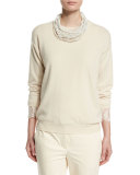 Multi-Strand Choker Necklace, White