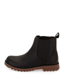 Callum Leather Chelsea Boot, Black, Youth