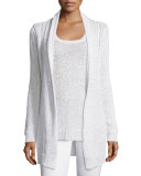 Long Cable-Knit Cardigan