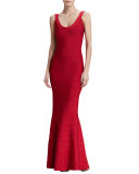 Scoop-Neck Bandage Gown