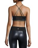 Chance Coated Sports Bra, Navy