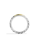 Modern Chevron Band Ring with Gold