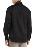 Long-Sleeve Fold-Detail Utility Shirt