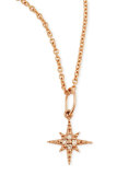 14k Rose Gold Starburst Charm Necklace