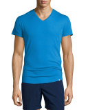 Short-Sleeve V-Neck T-Shirt, Butterfly Blue