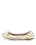 Blossom Metallic Ballerina Flat
