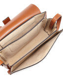 Faye Small Suede Shoulder Bag, Brown
