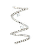 18k White Gold Diamond Snake Ring