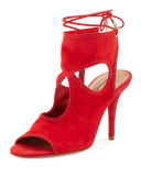 Sexy Thing Suede 85mm Sandal, Lipsitck