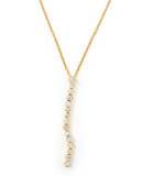 18K Glamazon Stardust Flexible Linear Pendant Necklace with Diamonds