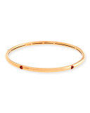 18K Rose Gold Bangle with Orange Sapphires