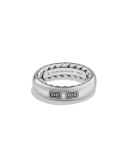 Streamline Men's Band Ring, Silver