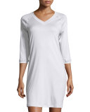 Pure Essence Quarter-Sleeve Gown, Blue Glow