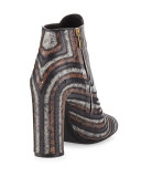 Feeling Swirl Suede Bootie, Nero
