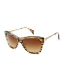 Milla Polarized Butterfly Sunglasses, Caspian Sparkle