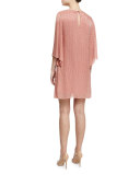 Tammin 3/4-Sleeve Embellished V-Neck Caftan, Pink