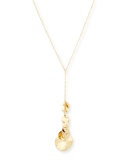 18K Gold Glamazon Disc Y-Pendant Necklace